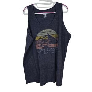 Men's Blue 84 "Colorado River Runners" Vintage Feel Blue Tank Top | Size XL